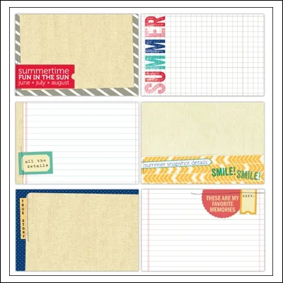 Elles Studio Large Journaling Tags Summer Lovin Collection