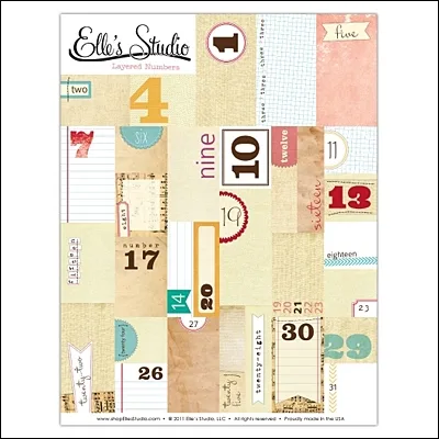 Elles Studio Layered Numbers