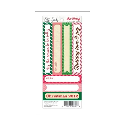 Elles Studio Lil Snippets Labels Be Merry Collection