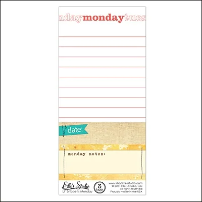 Elles Studio Lil Snippets Days Of The Week Monday