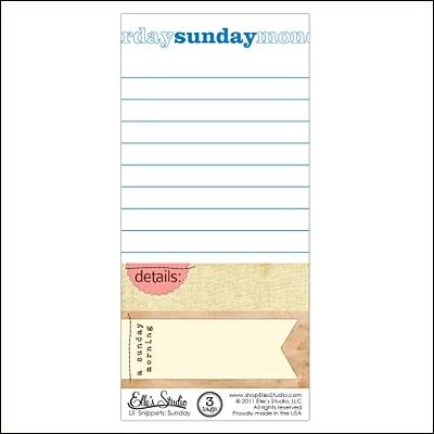 Elles Studio Lil Snippets Days Of The Week Sunday