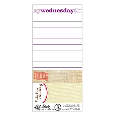 Elles Studio Lil Snippets Days Of The Week Wednesday