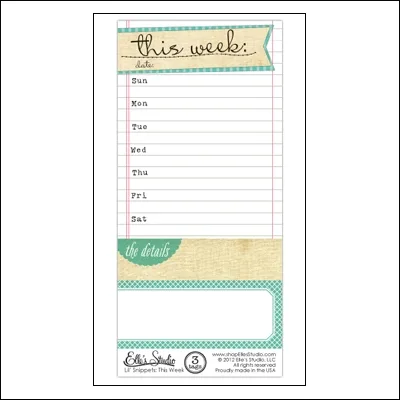 Elles Studio Lil Snippets This Week Teal