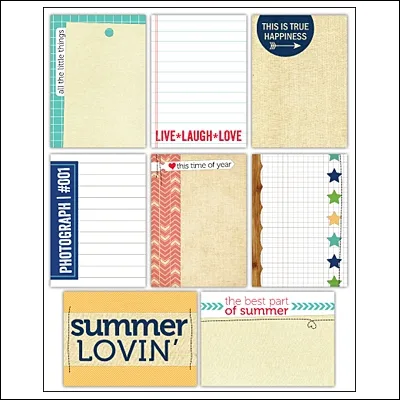 Elles Studio Note Tags Summer Lovin Collection