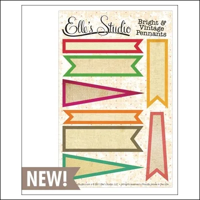 Elles Studio Pennants Bright and Vintage