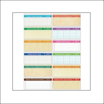 Elles Studio Tiny Tags Calendars