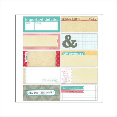Elles Studio Tiny Tags The Sweet Life Collection