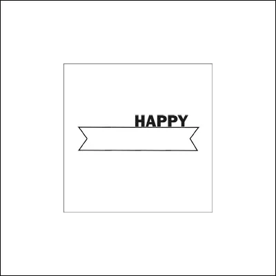 Evalicious Cling Stamp Happy Banner