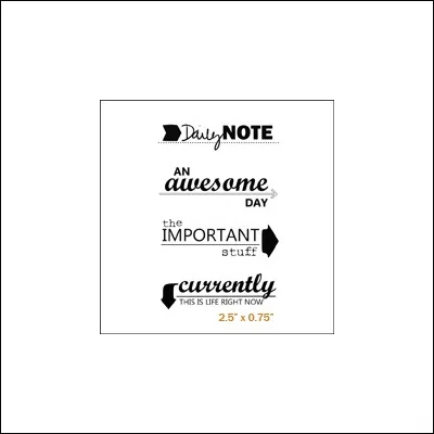 Evalicious Cling Stamp Set Journal Prompts