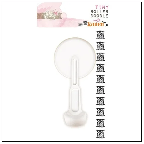 Glitz Design Tiny Roller Doodle Owls Raven Collection