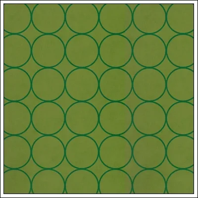 Hambly Screen Prints Metallic Green Paper Chic Circles Green