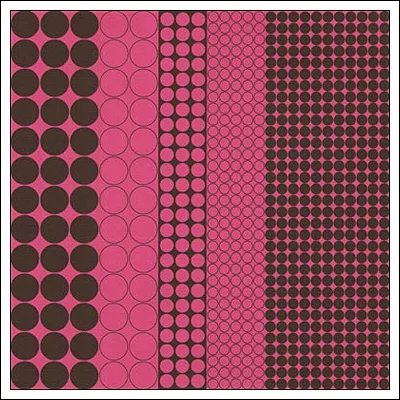 Hambly Screen Prints Metallic Pink Paper Mod Circles Brown