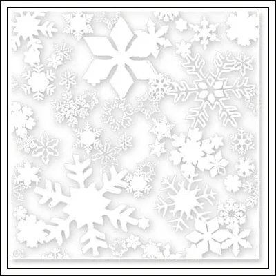Hambly Screen Prints Overlay Transparency Frosty Snowflakes White