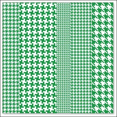 Hambly Screen Prints Overlay Transparency Houndstooth Green