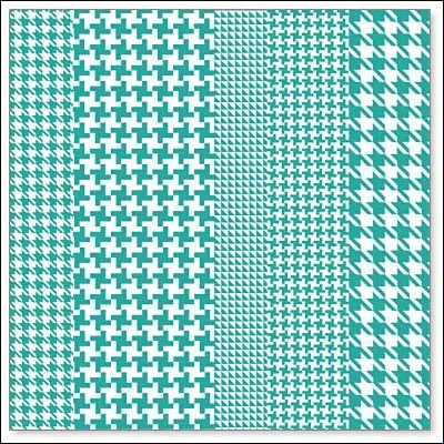 Hambly Screen Prints Overlay Transparency Houndstooth Teal