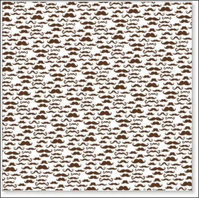 Hambly Screen Prints Overlay Transparency Mini Moustaches Brown