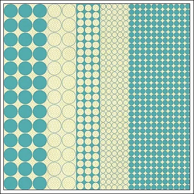 Hambly Screen Prints Two Tone Paper Mod Circles Teal Blue