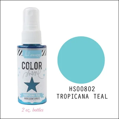 Heidi Swapp Color Shine Iridescent Spritz Tropicana Teal