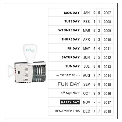 American Crafts Roller Date Stamp 5th and Frolic Collection by Dear Lizzy