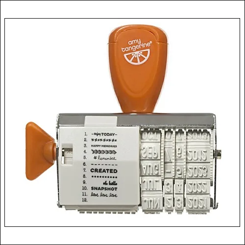 American Crafts Roller Date Stamp Ready Set Go Collection by Amy Tangerine