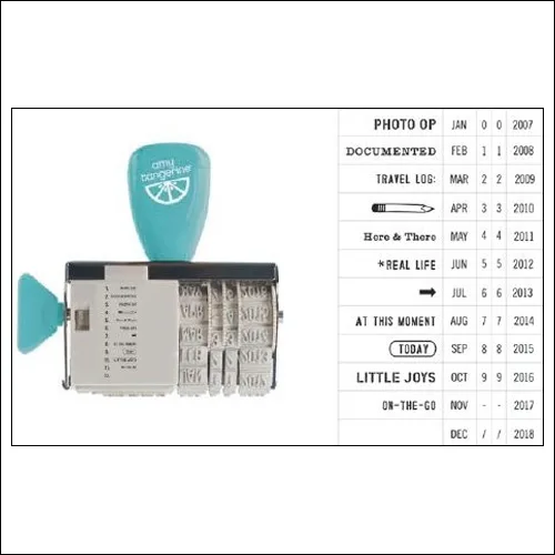 American Crafts Roller Date Stamp Ready Set Go Collection by Amy Tangerine