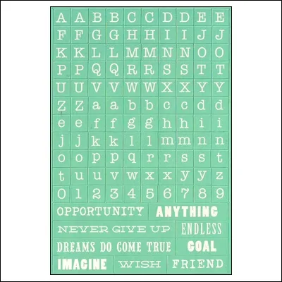 My Minds Eye Alpha and Word Sticker Sheet Skys The Limit Find Your Wings and Fly Collection by Rhonna Farrer