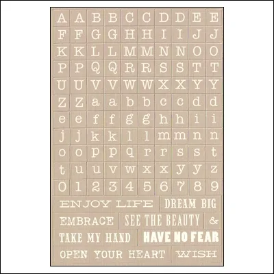 My Minds Eye Alpha and Word Sticker Sheet Skys The Limit Find Your Wings and Fly Collection by Rhonna Farrer