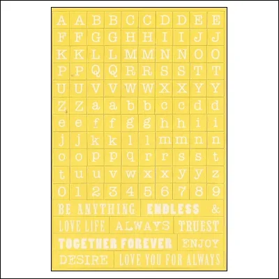 My Minds Eye Alpha and Word Sticker Sheet Up and Away Find Your Wings and Fly Collection by Rhonna Farrer