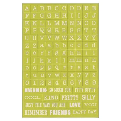 My Minds Eye Alpha and Word Sticker Sheet Up and Away Find Your Wings and Fly Collection by Rhonna Farrer