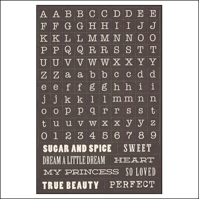 My Minds Eye Alpha and Word Sticker Sheet Up and Away Find Your Wings and Fly Collection by Rhonna Farrer