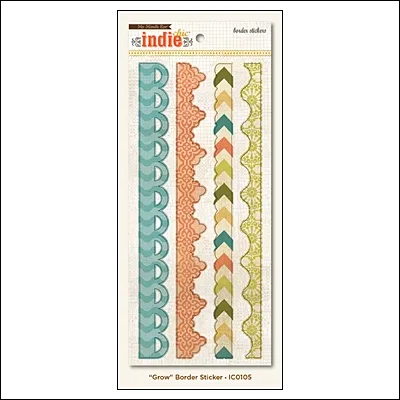 My Minds Eye Border Stickers Citron Grow Indie Chic Collection