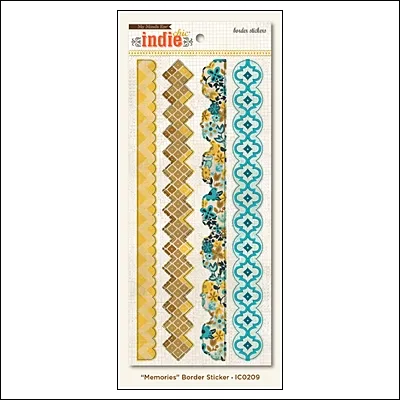 My Minds Eye Border Stickers Nutmeg Memories Indie Chic Collection