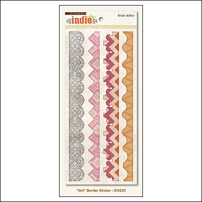 My Minds Eye Border Stickers Saffron Girl Indie Chic Collection
