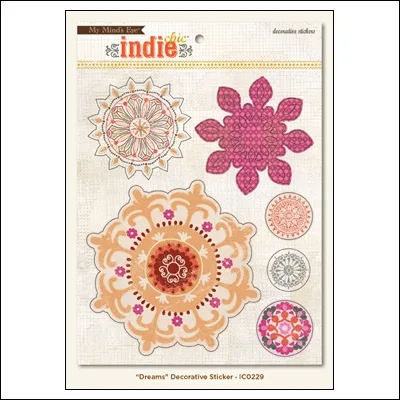 My Minds Eye Stickers Saffron Dreams Indie Chic Collection
