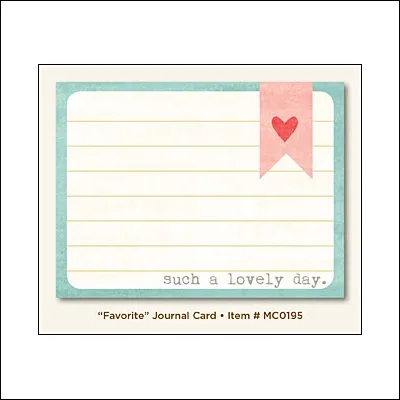 My Minds Eye Journal Card Dolled Up Favorite Miss Caroline Collection