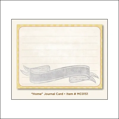 My Minds Eye Journal Card Fiddlesticks Home Miss Caroline Collection