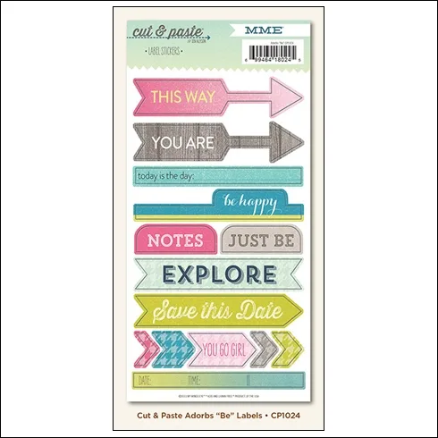 My Minds Eye Label Stickers Adorbs Be Cut and Paste Collection by Jen Allyson
