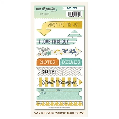 My Minds Eye Label Stickers Charm Carefree Cut and Paste Collection by Jen Allyson