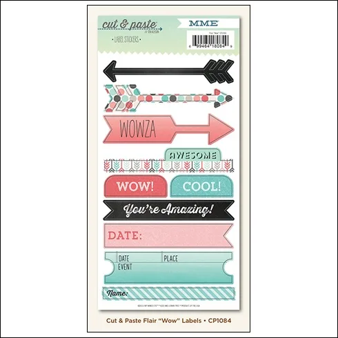 My Minds Eye Label Stickers Flair Wow Cut and Paste Collection by Jen Allyson