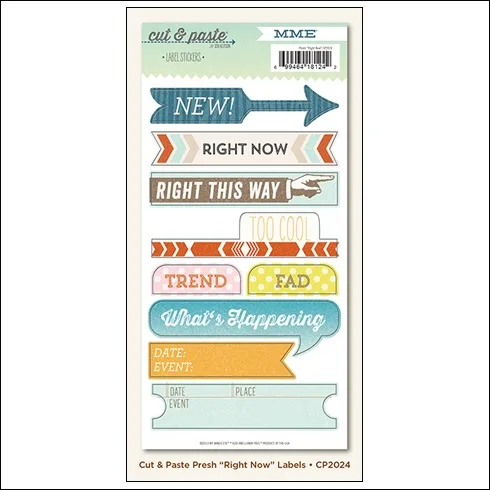 My Minds Eye Label Stickers Presh Right Now Cut and Paste Collection by Jen Allyson