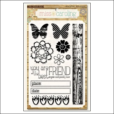 My Minds Eye Clear Stamps Dolled Up Favorite Miss Caroline Collection by Jen Allyson