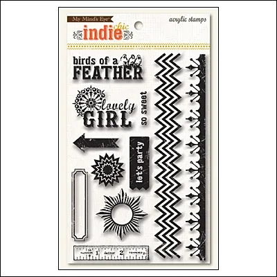 My Minds Eye Clear Stamps Ginger Pictures Indie Chic Collection