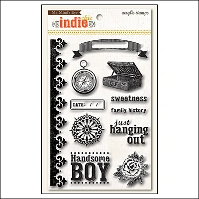 My Minds Eye Clear Stamps Nutmeg Hanging Out Indie Chic Collection