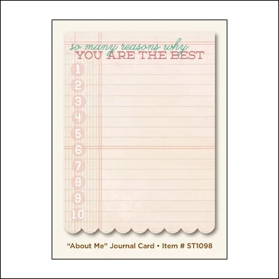 My Minds Eye Journal Card Lavender About Me The Sweetest Thing Collection by Jen Allyson