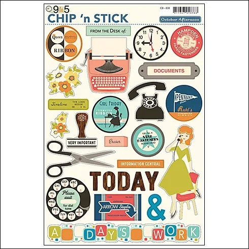 October Afternoon Chip n Stick 9 to 5 Collection
