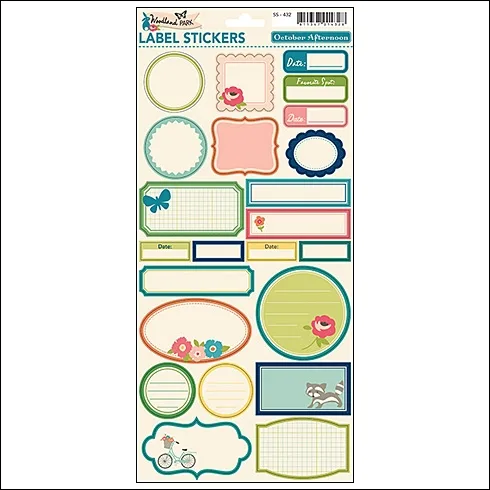 October Afternoon Label Stickers Woodland Park Collection