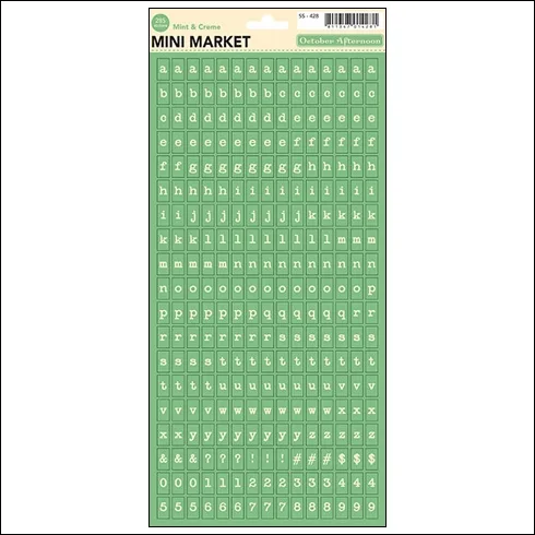 October Afternoon Mini Market Stickers Mint and Creme Cakewalk Collection