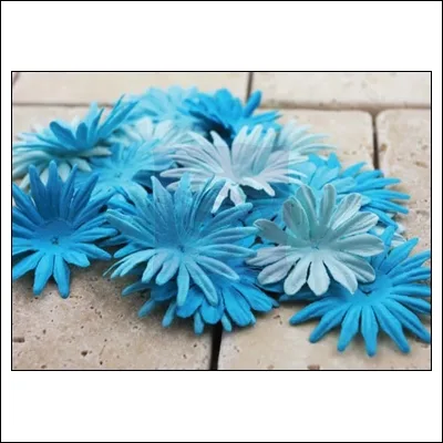 Prima Marketing E-Line Paper Flowers Confetti Mixed Blue