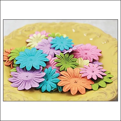 Prima Marketing E-Line Paper Flowers Daisy Mixed Vintage