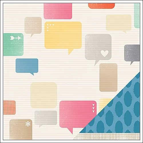 American Crafts Paper Sheet My Thoughts Exactly Cut and Paste Collection by Amy Tangerine
